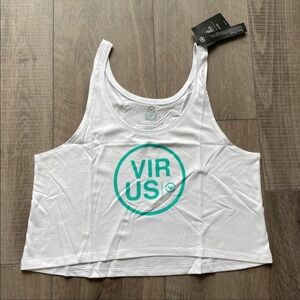 Virus WPC19 Astro Crop Tank in White Size Medium